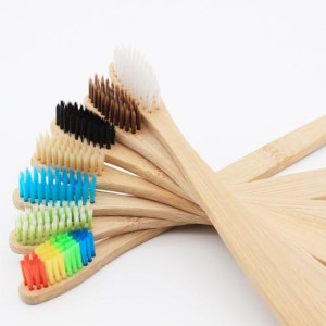 5% Discount  Ecoco Home Hotel and Travel Use Soft Blue Bristle Flat Handle Bamboo Toothbrush with Bamboo Case Toothbrush  Baby