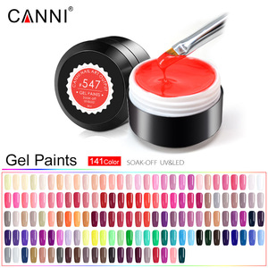 50628X CANNI Factory Wholesale 5ml 141 Pure Colors High Quality Soak off UV LED Lamp Nail Art Painting Color Gel Lacquer Varnish