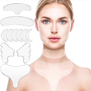 Breast chest anti wrinkle decollete pad cleavage wrinkles silicone chest pad reusable anti wrinkle breast sticker