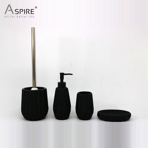 Ceramic Rubber Coated Bath Set