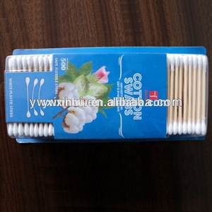 Certification ISO9001 bamboo stick 100% degreasing cotton ear swabs,cotton ear buds,cotton ear tips in the Blister packaging