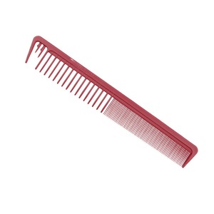 Custom LOGO red salon plastic double Tooth comb with handle  Plastic Hair Comb Wholesale