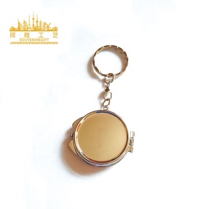 Custom Shape Folding Makeup Mirror Mini Keychain Pendant Custom Pattern LOGO Double Folding Pocket Mirror