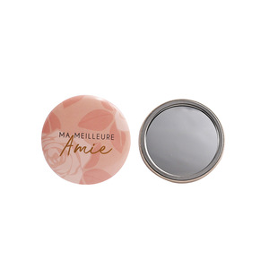 Decorative Cosmetic Stainless Steel Mini Compact Metal Cute Round Custom Pocket Mirror