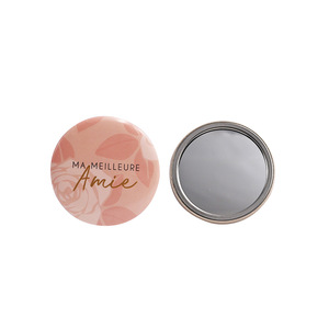 Decorative Cosmetic Stainless Steel Mini Compact Metal Cute Round Custom Pocket Mirror