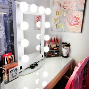 Desktop Large Hd Vanity Mirror Light Home Wedding Hollywood Led Makeup Mirror With Led Lights,Cosmetic Mirror