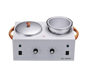 Double pot wax heater/professional depilatory wax warmer for hands and foot