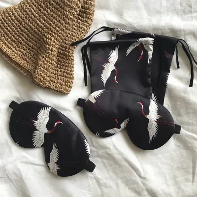 Factory Lady Fashion Custom Printed Silk Eye Mask