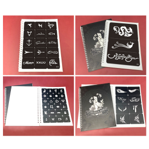 henna tattoo and glitter tattoo stencil booklet A5 size and 10 pages