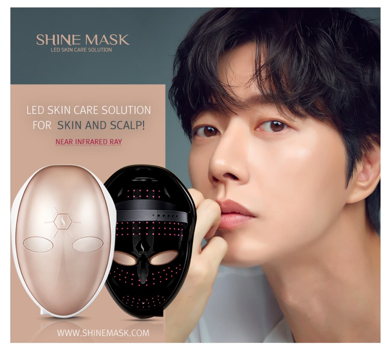 LED MASK SHINE MASK NEAR INFRAREDRAY MASK SKIN CARE KBEAUTY