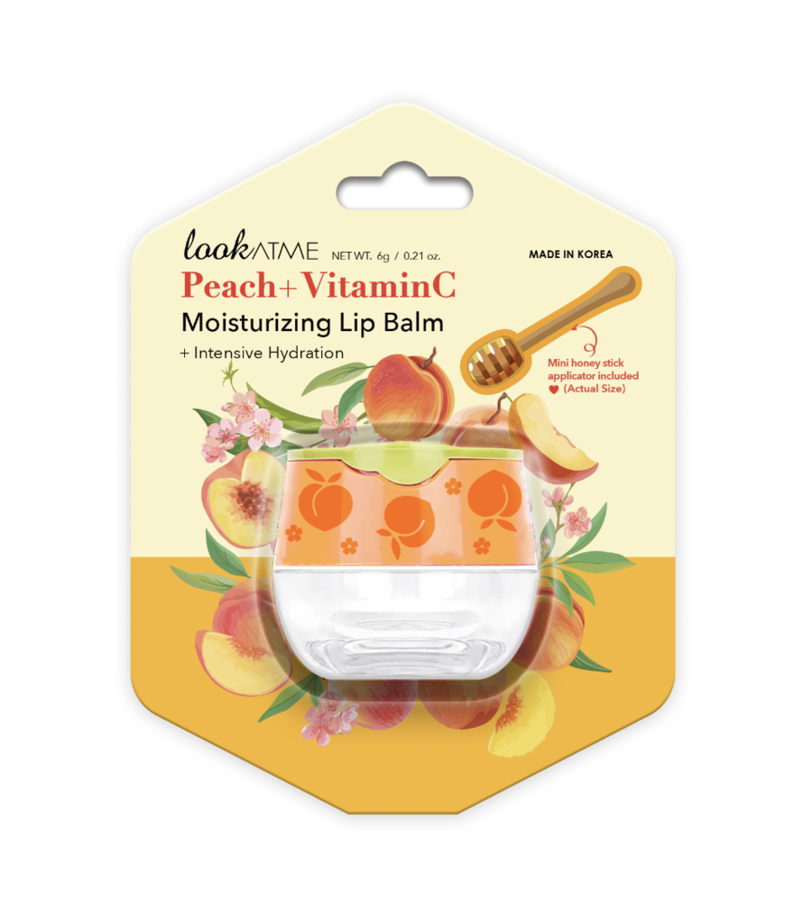 lookATME PEACH+VITAMIN C HYDRATING LIP BALM