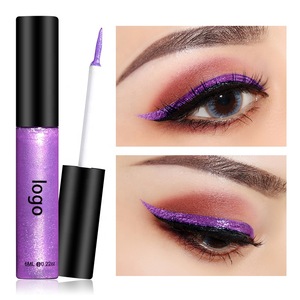 Low MOQ fashion color 13 colors waterproof liquid glitter eyeliner for  cosmetic makeup