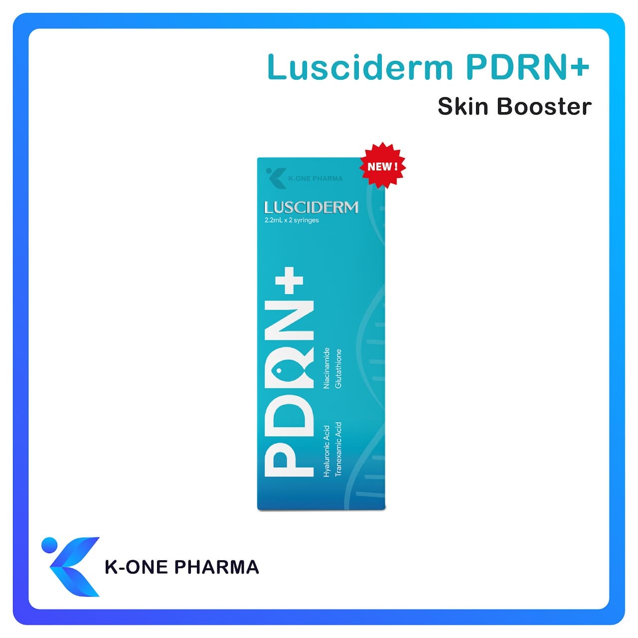 LUSCIDERM PDRN+ Skin Booster, Skin Regeneration, Brightening, Anti-Aging, Moisturizing