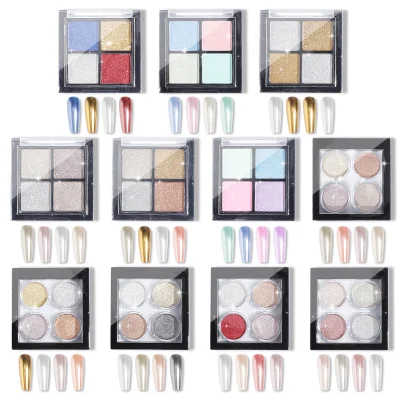 Mirror Effect Multi Chrome High Gloss Metallic Silver Chameleon Glitter Pigment Powder for Nail