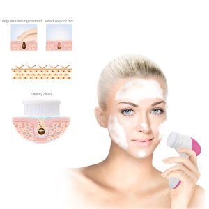 Multi-functional Electrical 5 in 1 Skin Face Deep Wash Cleanser Massager Electric Facial Cleansing Brush