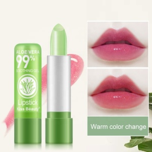 Natural Kiss Beauty Waterproof Moisturizing Lip Stick Lip Balm Color Changing Aloe Vera Lipstick  For Women