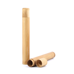 natural wood bamboo tube packaging bamboo toothbrush case