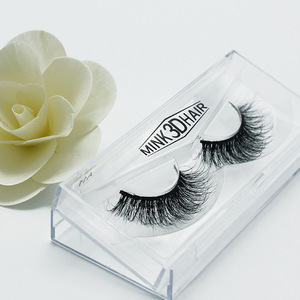 new 100% handmade real mink fur false eyelash 3D strip mink lashes thick fake faux eyelashes