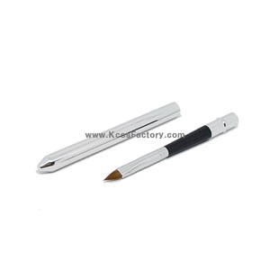 new design hot sale silver retractable lip brush makeup brush factory-CB910