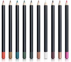 No logo wholesale 10 multicolor lip gloss and lip liner pencil waterproof makeup private label cosmetics