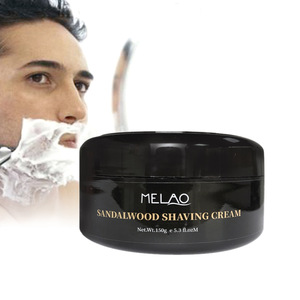 OEM Private Label 100% Natural Sandalwood  Scent 150g Beard Removal Shaving Soap Cream For Men Beard Grooming Care