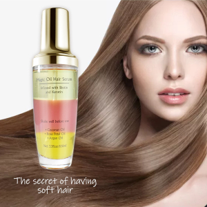 OEM Private Label Magic Oil Hair Serum Special Design 3 Oil Mixed Rose Nourishing Smoothing Hair Dry Hair Repair