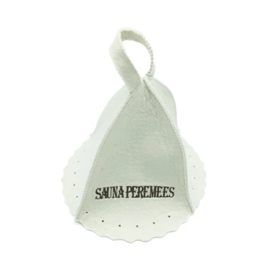OEM White Sauna Hat Sheep Wool Felt Sauna Hat for Japanese Russian Bnaya Sauna