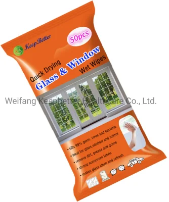 OEM Wholesale Cheap Disposable Soft Wet Tissue/Towel/Wet Wipes for Glass/ Glasses/Wood/Kitchen/Bathroom/Leather with CE/FDA/SGS