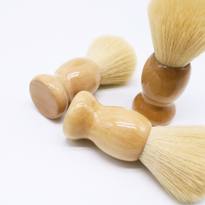 Private Logo JDK Barber Beard cleaning brush Plain  Bristle Shaving brush White OEM  Wood Wholesale brushes shaving