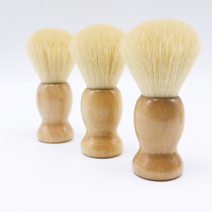 Private Logo JDK Barber Beard cleaning brush Plain  Bristle Shaving brush White OEM  Wood Wholesale brushes shaving