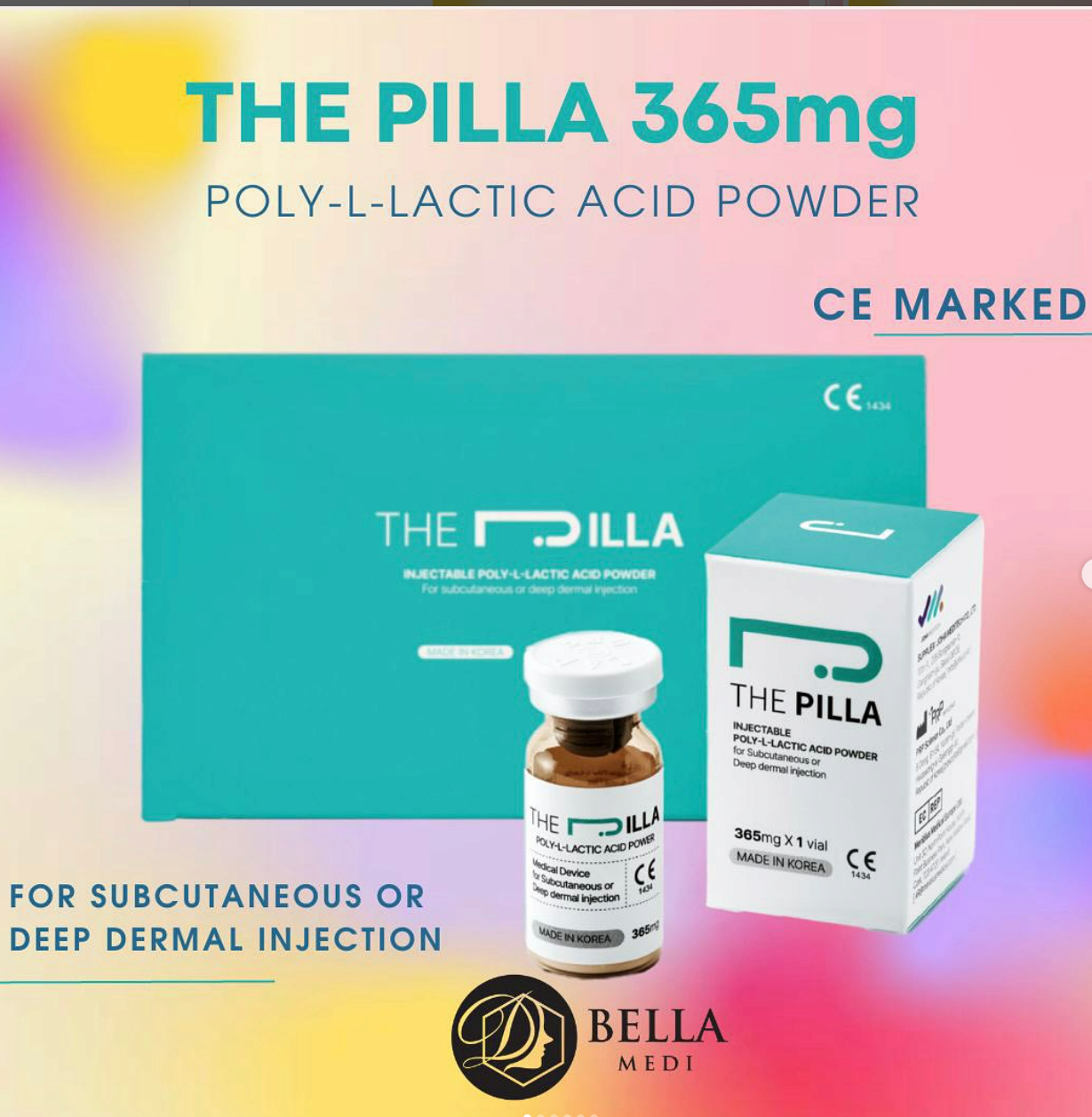 THE PILLA  365mg  Poly-l-lactic Acid Collagen, Volume 