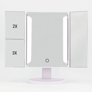 Three Panels LED Makeup Mirror With 10 X Mirror