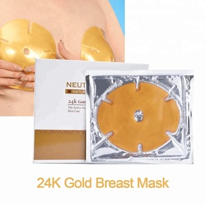 Top Selling Private Label Tightening Lifting Collagen 24K Gold Sheet Breast Mask