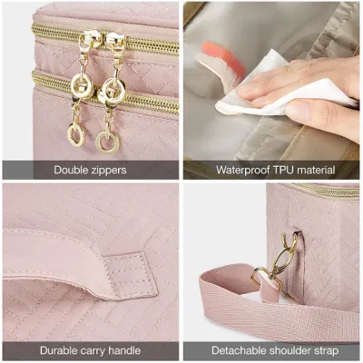 Water Resistant Portable Artist Storage Bag with Shoulder Strap for Cosmetics Cases Makeup Bag