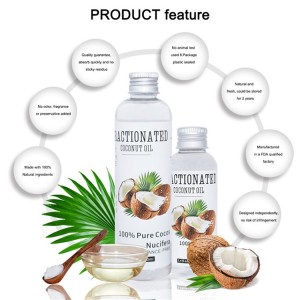 wholesale Customized Body care 100% pure massage Fractionated coconut oil