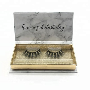 Wholesale Synthetic Fiber false eyelashes 3D silk lashes custom packaging box