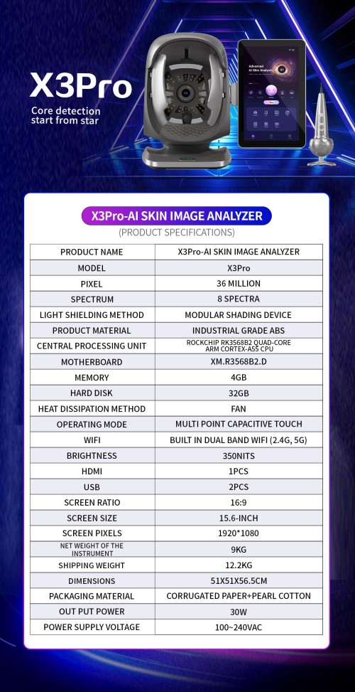 StarTest X3PRO‑AI AI Skin Analyzer Facial Skin Analysis Machine