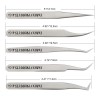 Eyelash Extension Tweezers Set Eyelash Applicator Tool Curved and Straight pointed Tweezer Lash Extension Stainless Steel-Matte