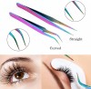 Lash Eyelash Extension Tweezers for Women Tweezers for Volume Classic Lashes Japanese Steel Professional Volume False Lash