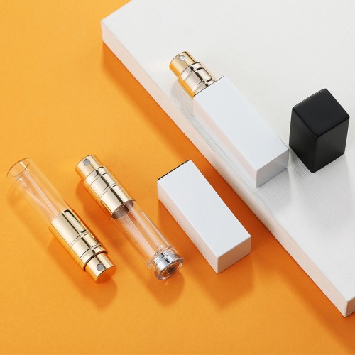 Outdoor Travel Portable Aluminum Alloy 5ML Square Magnetic Empty Spray Perfume Bottle With Bottom Refilling