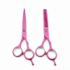 5.5 Inch Professional Pink Hair Cutting Shears/Scissors and Barber Thinning/Texturing Scissor for Female & Male Barber