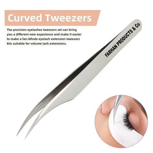 False Eyelashes Applicator Tool Stainless Steel Eyelash Extension Tweezers Remover Clip Eyelash Tweezers