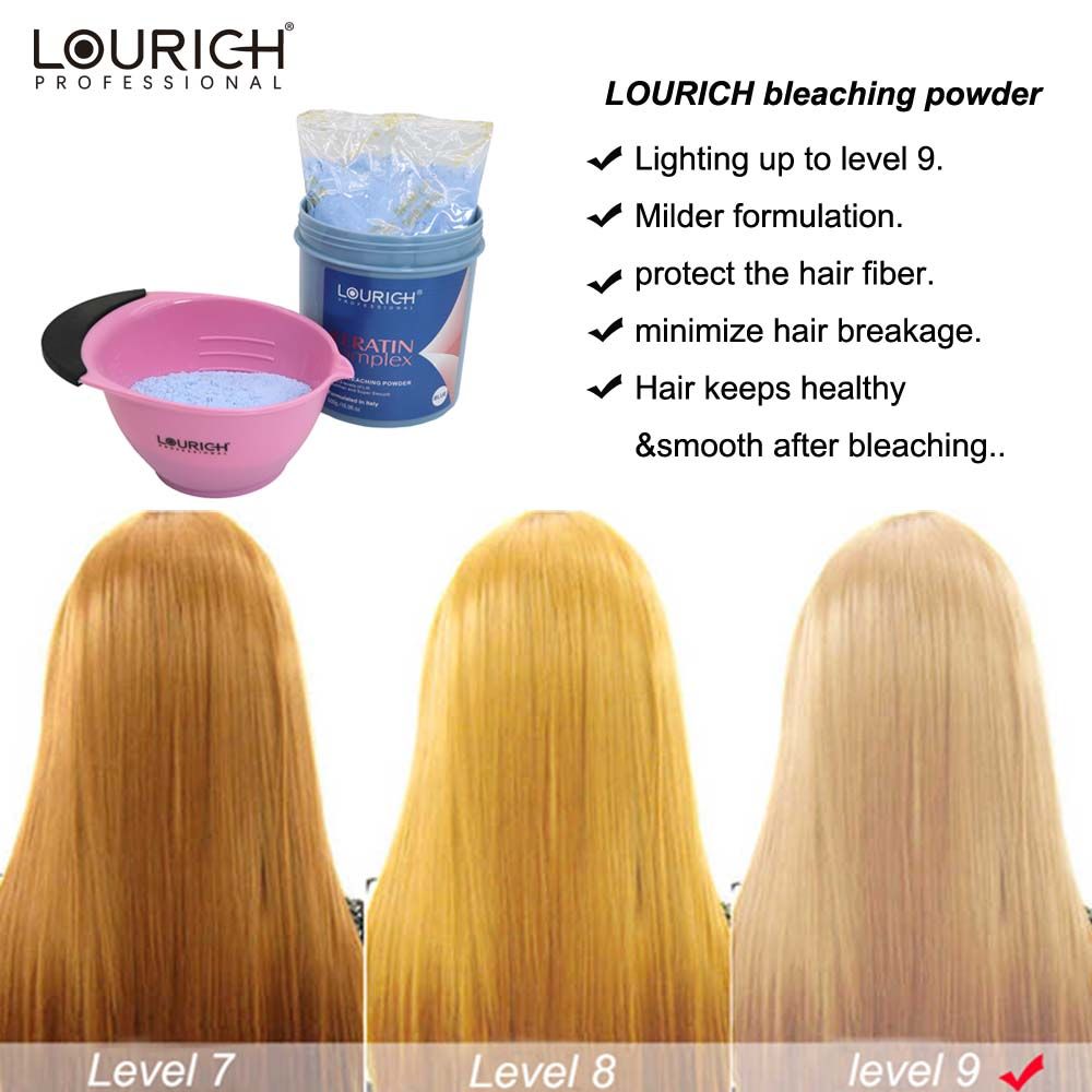 LOURICH dust free mild formula hair bleaching powder 500g/bulk packing