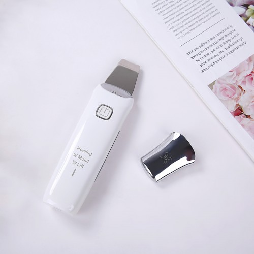 New design ion exfoliating private label ultrasonic peeling derma skin scrubber