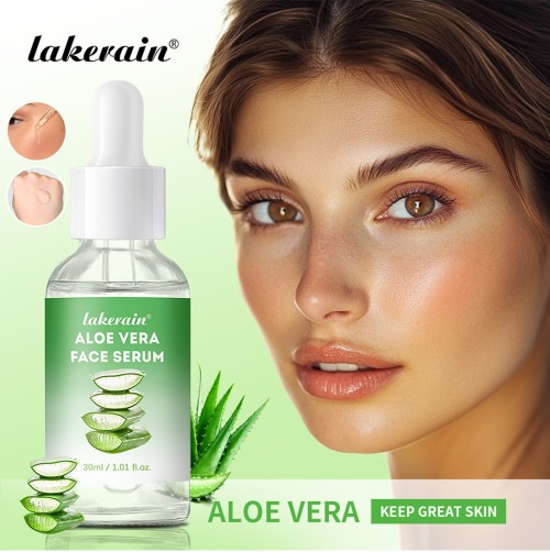 Lakerain Aloe Vera Facial Essence Serum, Hydrating Moisturizing Aloe Essence Water for Soft Smooth Daily Face Skincare