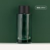 Green Cylinder Thick Bottom Skincare Glass Packaging Set. Cosmetic Products Bottles