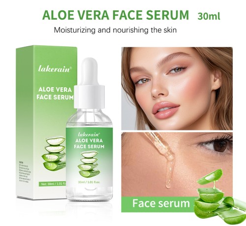 Lakerain Aloe Vera Facial Essence Serum, Hydrating Moisturizing Aloe Essence Water for Soft Smooth Daily Face Skincare