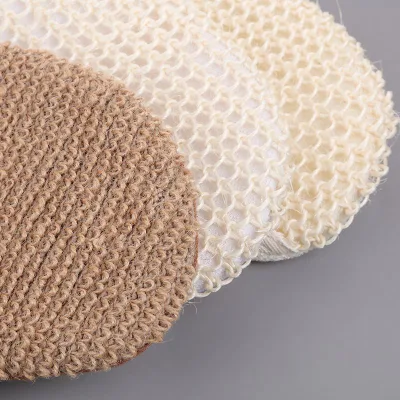 100% Natural Sisal Cotton Hemp Fiber Loofah Exfoliating Remove Dead Skin Sponge Scrubber Bath Glove