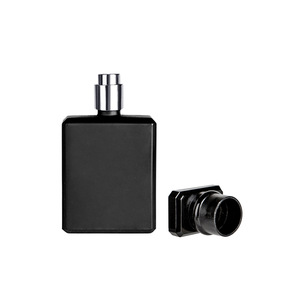 15ml 30ml 50 ml 100ml Frosted clear black rectangular luxury custom refillable  wholesale  glass empty spray perfume bottle