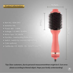 2021 Amazon Hot Sale Wholesale Ionic Hair Dryer Brush and Volumizer Hair Brush Dryer Hot Air Brush Styler One Step Hair Dryer